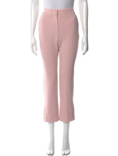 Pre-owned Max Mara Virgin Wool Straight Leg Pants In Purple