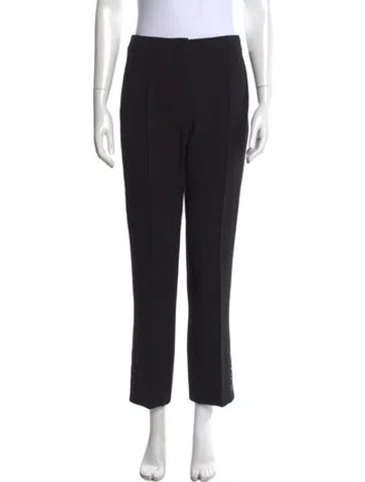 Pre-owned Max Mara Virgin Wool Straight Leg Pants W/ Tags In Black