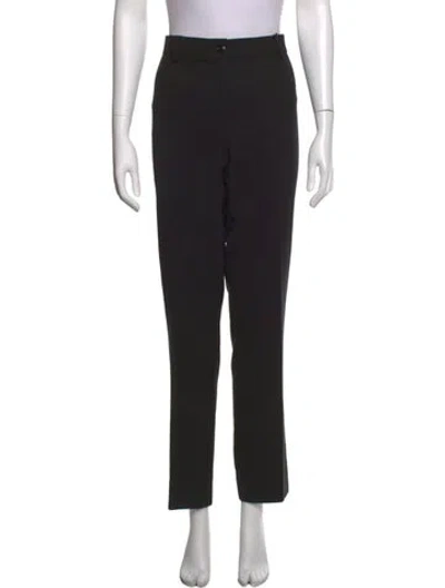 Pre-owned Max Mara Virgin Wool Straight Leg Pants W/ Tags In Black