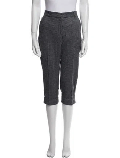 Pre-owned Max Mara Virgin Wool Straight Leg Pants W/ Tags In Blue