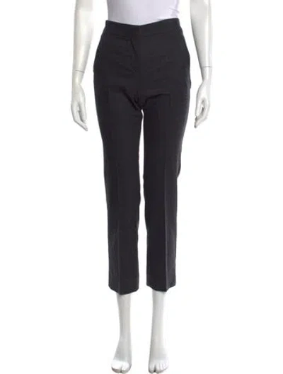 Pre-owned Max Mara Virgin Wool Straight Leg Pants W/ Tags In Gray