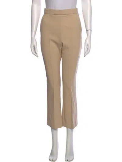 Pre-owned Max Mara Virgin Wool Straight Leg Pants W/ Tags In Neutral