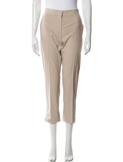 Pre-owned Max Mara Virgin Wool Straight Leg Pants W/ Tags In Neutral