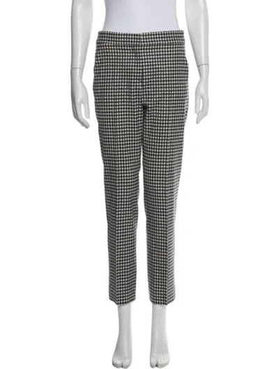 Pre-owned Max Mara Virgin Wool Straight Leg Pants In White