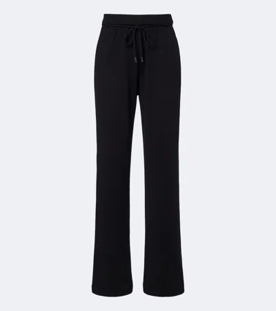 Max Mara Virgin Wool Straight Trousers In Black