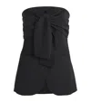 Max Mara Virgin Wool Strapless Waistcoat In Black