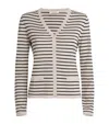 Max Mara Button-down V-neck Sweater In Soft Virgin Wool In Beige