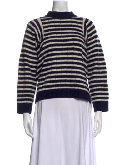 Pre-owned Max Mara Virgin Wool Striped Sweater
