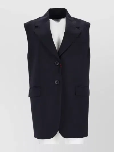 Max Mara Virgin Wool Suit Jacket In Black