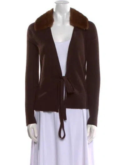 Pre-owned Max Mara Virgin Wool Sweater In Brown