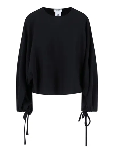 Max Mara Virgin Wool Sweater Frais In Black