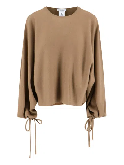 Max Mara Virgin Wool Sweater Frais In Brown