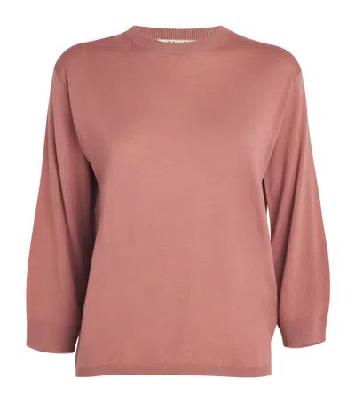 Max Mara Virgin Wool Sweater In Pink
