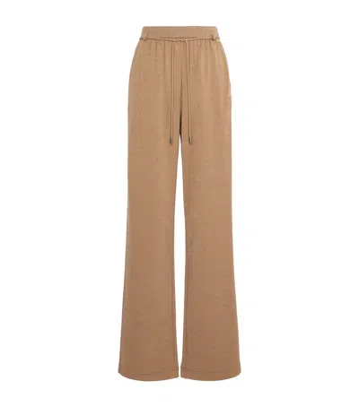 Max Mara Virgin Wool Sweatpants In Neutral