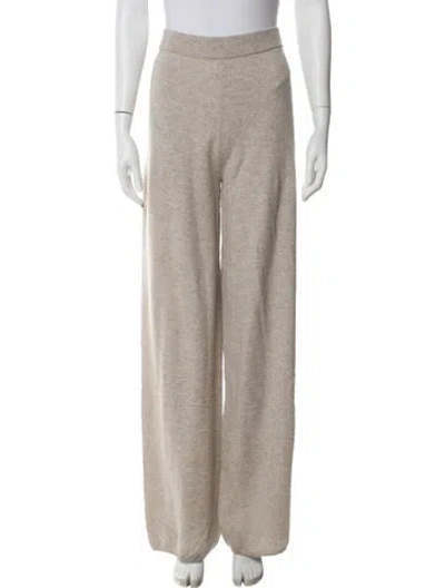 Pre-owned Max Mara Virgin Wool Sweatpants In Neutral