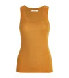 Max Mara Virgin Wool Tank Top In Brown