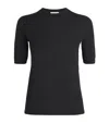Max Mara Essential Slim Fit Wool Shirt With Puff Sleeves In Black