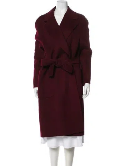 Pre-owned Max Mara Virgin Wool Trench Coat In Brown