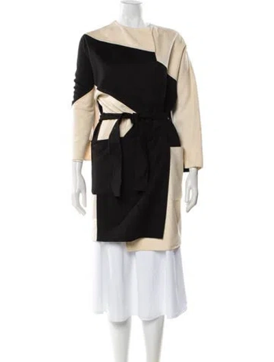 Pre-owned Max Mara Virgin Wool Trench Coat In Multi