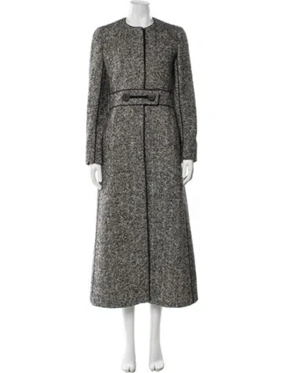 Pre-owned Max Mara Virgin Wool Trench Coat In Multi