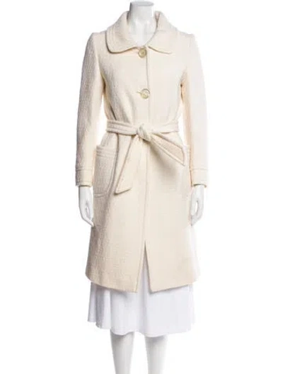 Pre-owned Max Mara Virgin Wool Trench Coat In Neutral