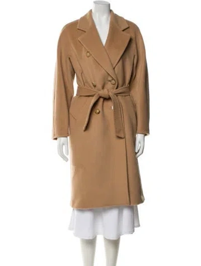 Pre-owned Max Mara Virgin Wool Trench Coat In Neutral