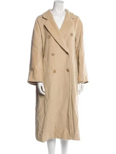 Pre-owned Max Mara Virgin Wool Trench Coat In Neutral