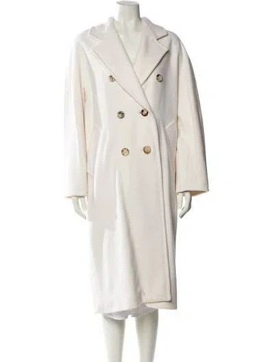 Pre-owned Max Mara Virgin Wool Trench Coat In Neutral