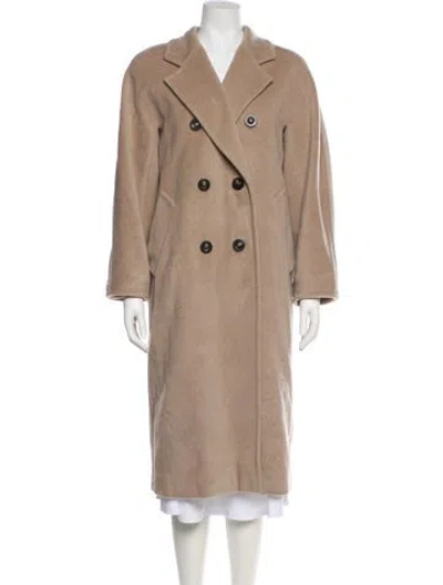 Pre-owned Max Mara Virgin Wool Trench Coat In Neutral