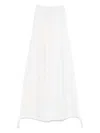 Max Mara Virgin Wool Trousers In White