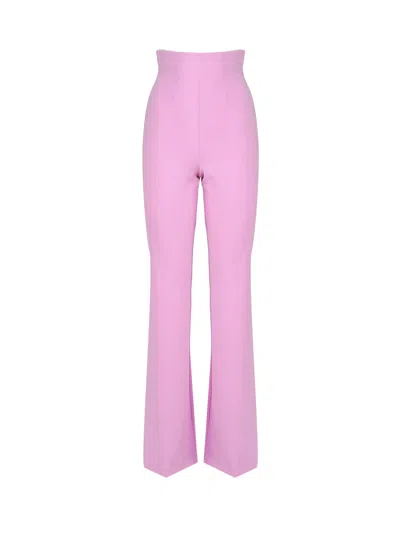 Max Mara Virgin Wool Trousers Peter In Pink