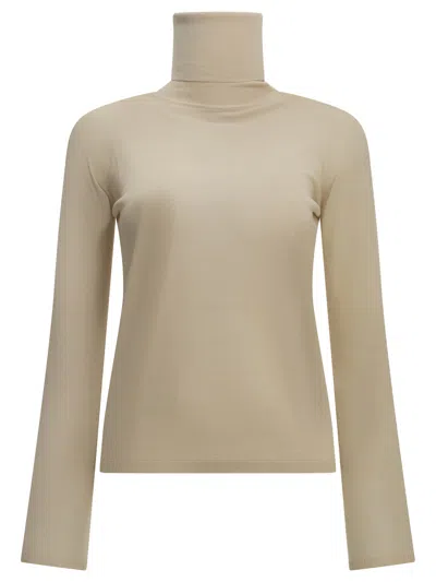 Max Mara Wool And Cashmere Turtleneck Sweater In Neutral