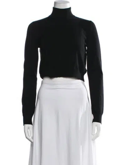 Pre-owned Max Mara Virgin Wool Turtleneck Sweater In Black
