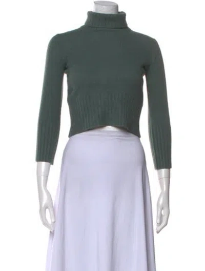 Pre-owned Max Mara Virgin Wool Turtleneck Sweater In Blue