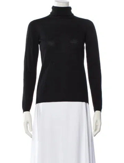 Pre-owned Max Mara Virgin Wool Turtleneck Sweater In Blue