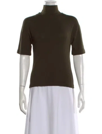 Pre-owned Max Mara Virgin Wool Turtleneck Sweater In Green