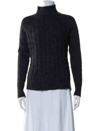 Pre-owned Max Mara Virgin Wool Turtleneck Sweater In Grey