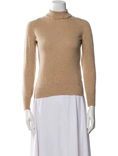 Pre-owned Max Mara Virgin Wool Turtleneck Sweater In Neutral