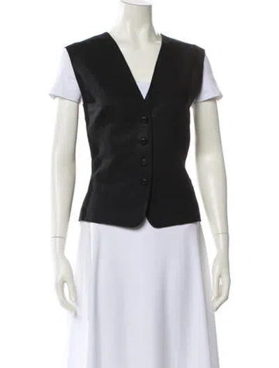 Pre-owned Max Mara Virgin Wool Vest In Black