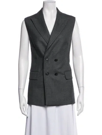 Pre-owned Max Mara Virgin Wool Vest In Black