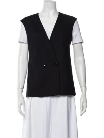 Pre-owned Max Mara Virgin Wool Vest In Black