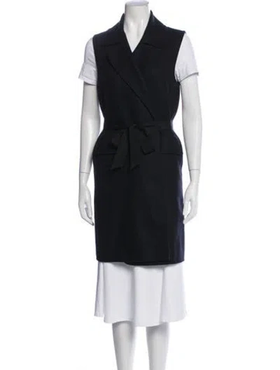 Pre-owned Max Mara Virgin Wool Vest In Black