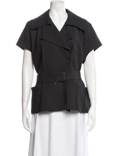 Pre-owned Max Mara Virgin Wool Vest In Gray