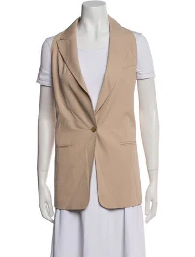 Pre-owned Max Mara Virgin Wool Vest In Neutral