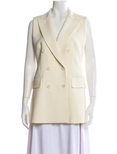 Pre-owned Max Mara Virgin Wool Vest In Neutral