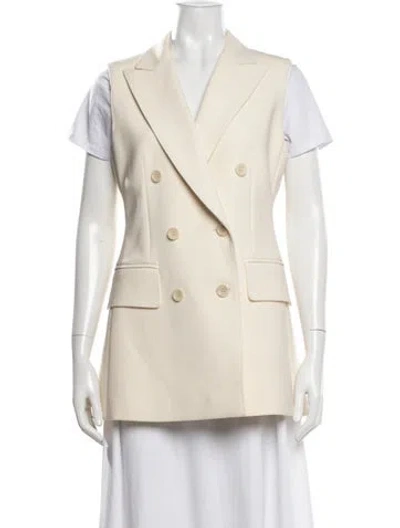 Pre-owned Max Mara Virgin Wool Vest In Neutrals