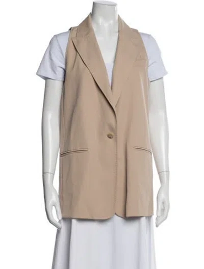 Pre-owned Max Mara Virgin Wool Vest In Neutrals