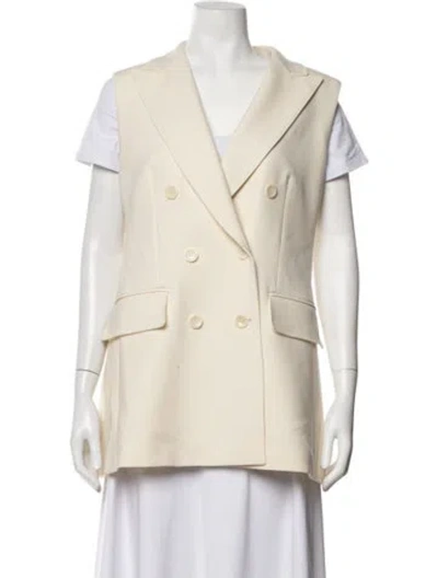 Pre-owned Max Mara Virgin Wool Vest In Neutrals