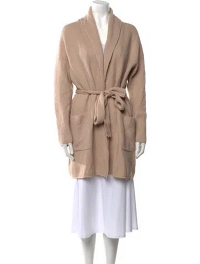 Pre-owned Max Mara Virgin Wool V-neck Sweater In Neutral