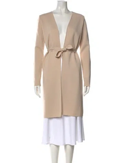 Pre-owned Max Mara Virgin Wool V-neck Sweater In Neutral